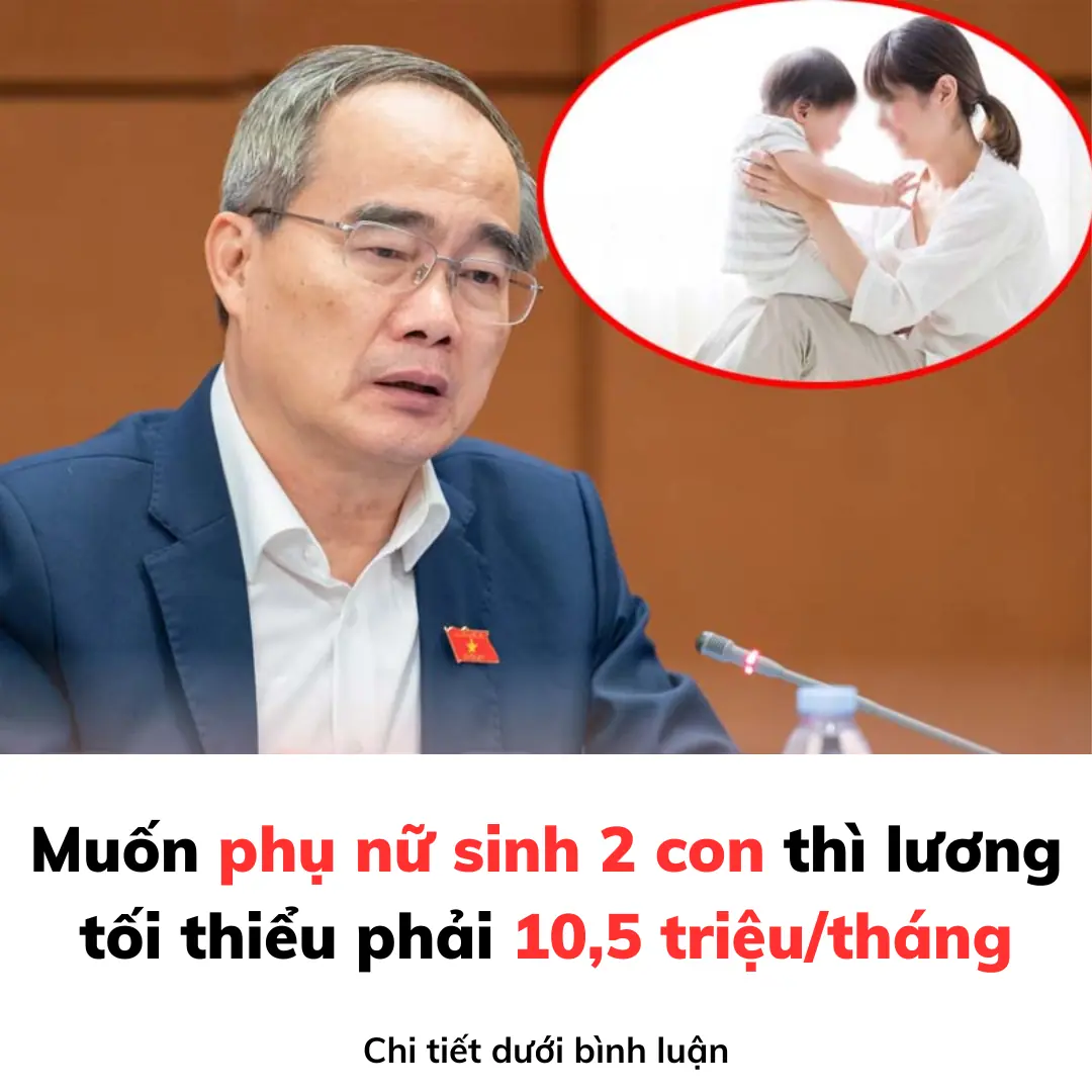 Muốn phụ nữ sinh 2 con thì lương tối thiểu phải 10,5 triệu/tháng