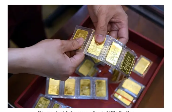 Giá vàng hôm nay 1.5.2025: Lao dốc xuống dưới 120 triệu đồng
