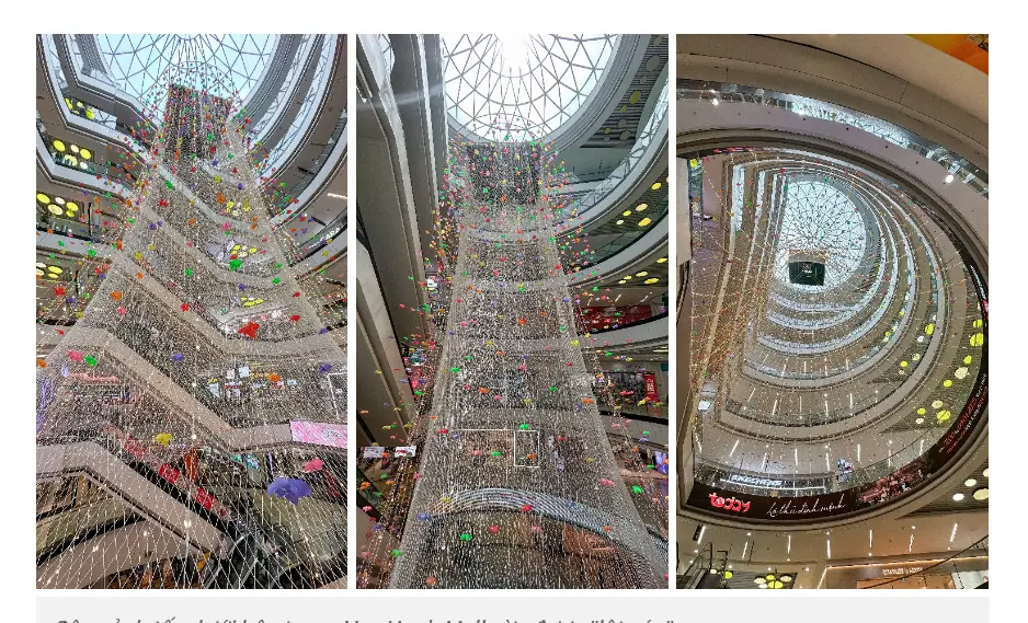 Cận cảnh tấm lưới vừa "lột xác" của Vạn Hạnh Mall: Trang trí hoa đèn lung linh, thu hút dân tình chụp ảnh "sống ảo"