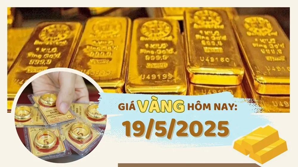 Giá vàng chiều nay (19-5): Vàng miếng SJC bật tăng mạnh